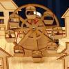 A miniature, wooden ferris wheel from the power park set.