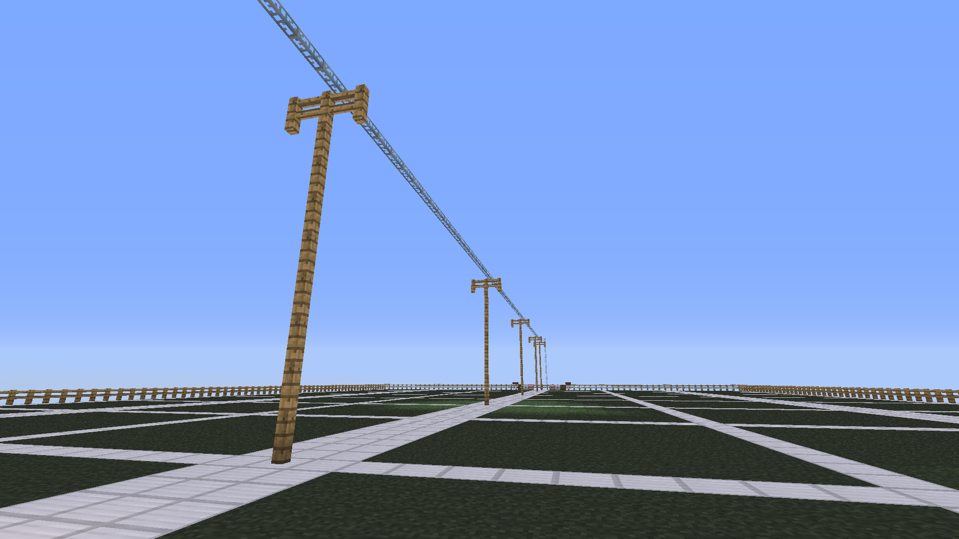 student building power poles
